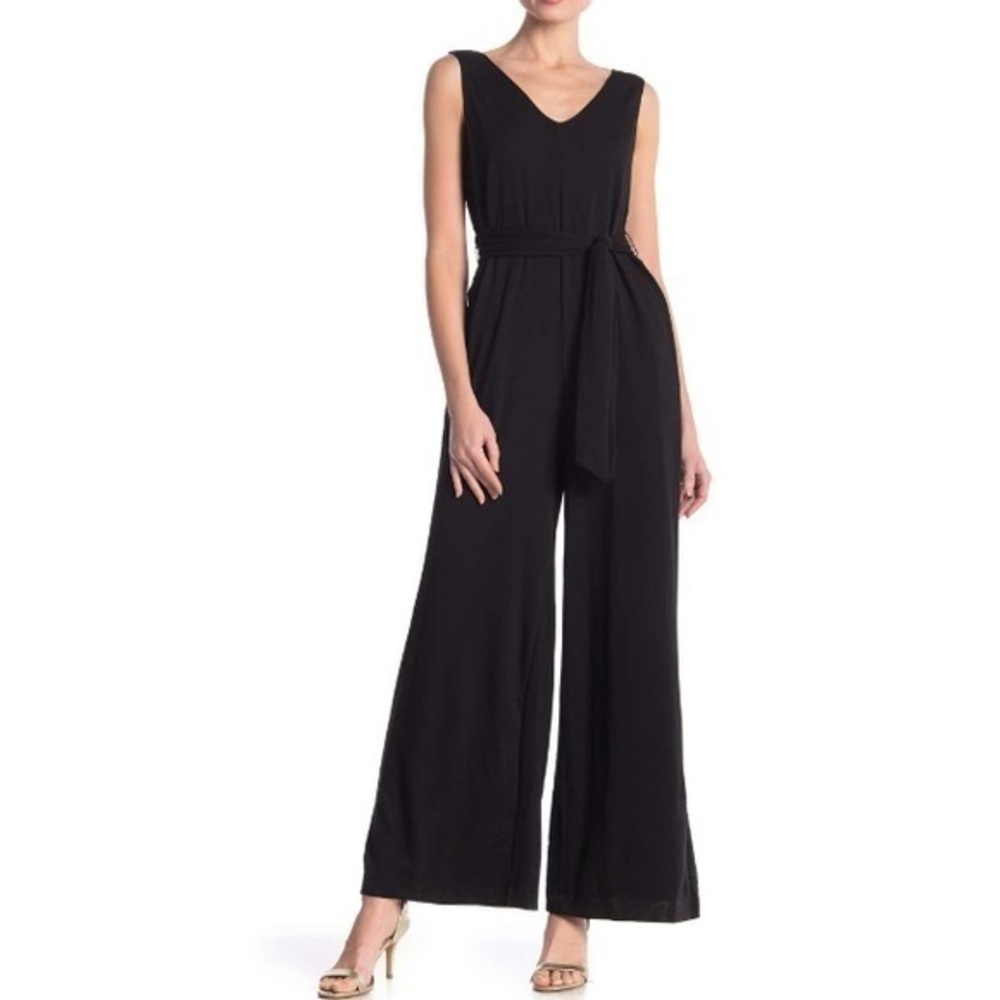 NWT Max Studio Wide Leg Jumpsuit Black Dress New